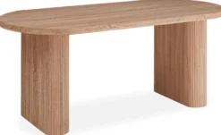 Table ovale Burundi avec pieds design style colonnes Bois Sonoma