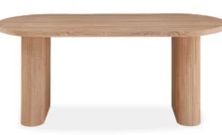 Table ovale Burundi avec pieds design style colonnes Bois Sonoma