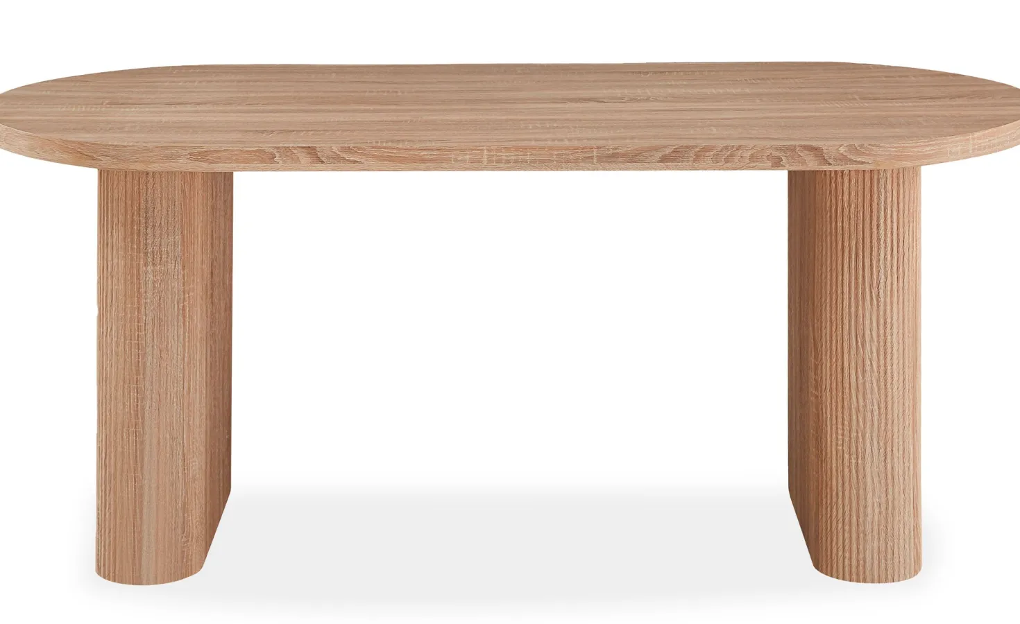 Table ovale Burundi avec pieds design style colonnes Bois Sonoma