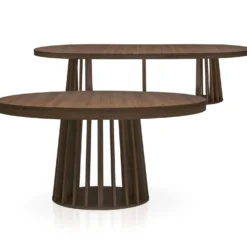 Table ovale extensible Eliza Bois noisette