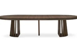 Table ovale extensible Eliza Bois noisette