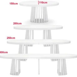 Table ovale extensible Eliza Noir