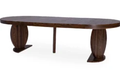 Table ovale extensible L110-260cm Icarios avec pieds design Bois Noyer
