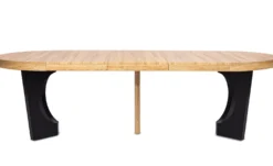 Table ronde extensible Kalipso Chêne Clair et Noir