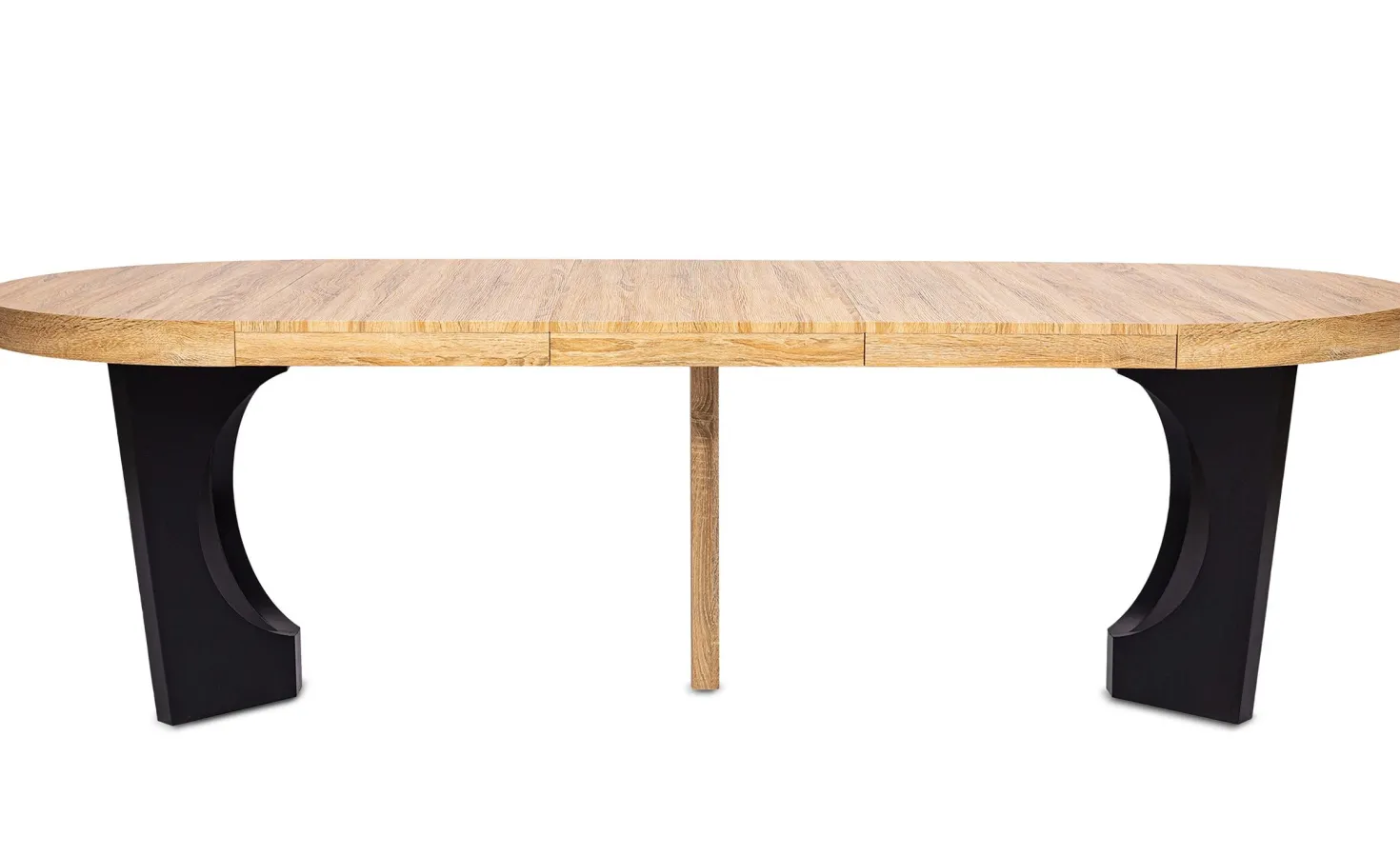 Table ronde extensible Kalipso Chêne Clair et Noir
