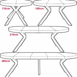 Table ronde extensible Myriade All Black