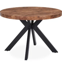 Table ronde extensible Myriade Noir et Noyer