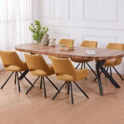 Table ronde extensible Myriade Noir et Noyer