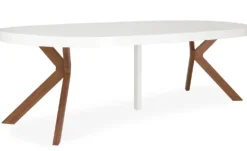 Table ronde extensible Myriade Blanc