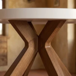 Table ronde extensible Myriade Blanc
