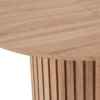 Table ronde extensible pied central style colonne Burkina 120-160cm Bois Sonoma