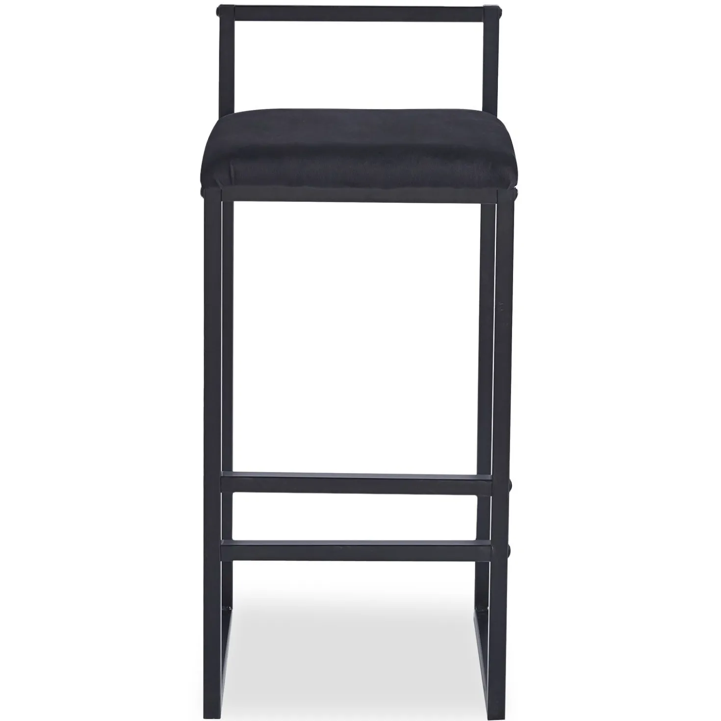 Tabouret de bar en métal Drakkar Noir et Velours Noir