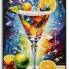 Toile Cocktail Laquaré avec Cadre