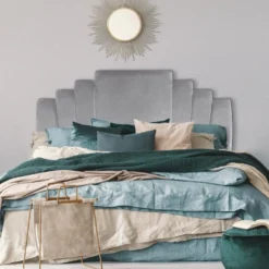 Tête de lit Arena 160 cm Velours Argent