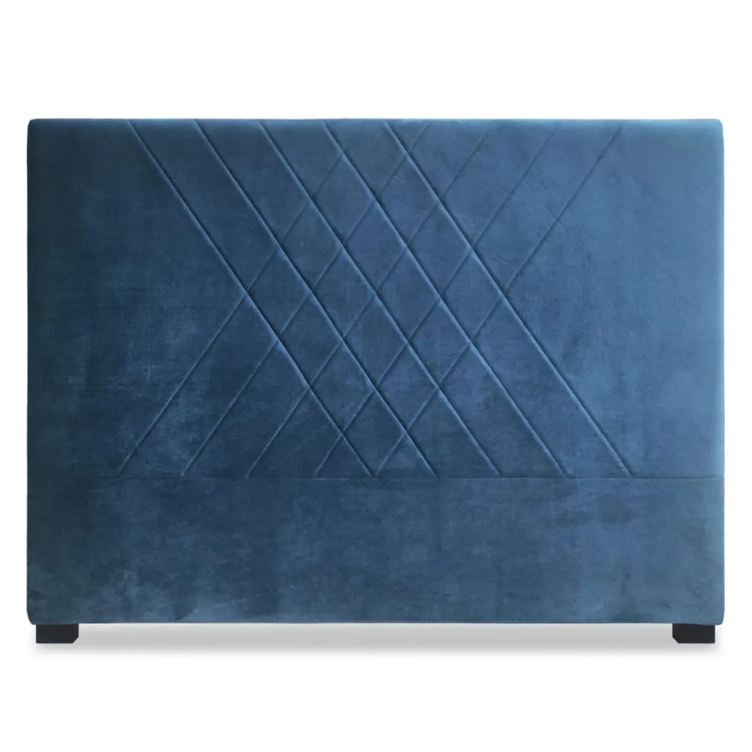 Tête de lit Diam 160cm Velours Bleu