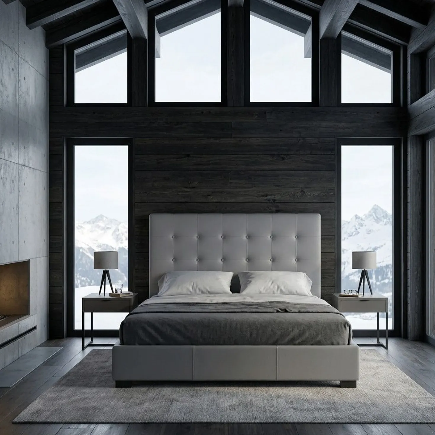 Tête de lit Luxor 140cm Gris