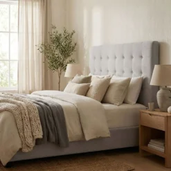 Tête de lit Luxor 160cm Tissu Beige