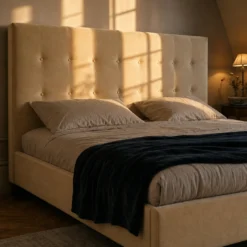 Tête de lit Luxor 160cm Velours Beige