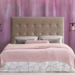 Tête de lit Luxor 140cm Velours Taupe