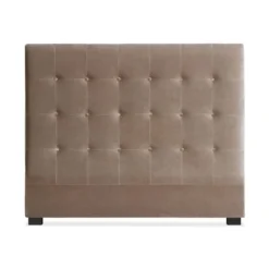 Tête de lit Luxor 140cm Velours Taupe