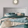 Tête de lit Meghan 180cm Velours Argent
