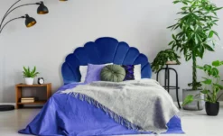 Tête de lit Mermaid 140 cm Velours Bleu