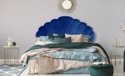 Tête de lit Mermaid 160 cm Velours Bleu
