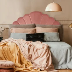 Tête de lit Mermaid 140 cm Velours Rose
