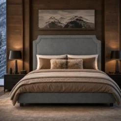 Tête de lit Milana 160cm Tissu Gris