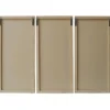 Tête de lit murale triptyque Aurore 160cm Bois sculpté Beige patiné
