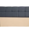 Tête de lit Testin 120cm Velours Anthracite