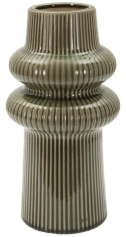 Vase Armony sculptural en céramique marron