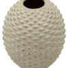 Vase boule Pépipas en céramique beige doré