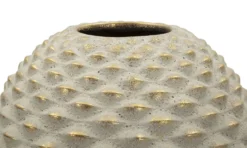 Vase boule Pépipas en céramique beige doré