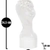 Vase buste féminin Céramique Blanc avec Fleur dorée