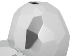 Vase cœur en résine argentée