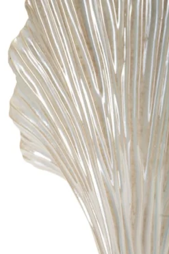 Vase design coquillage finition perlée et brillante