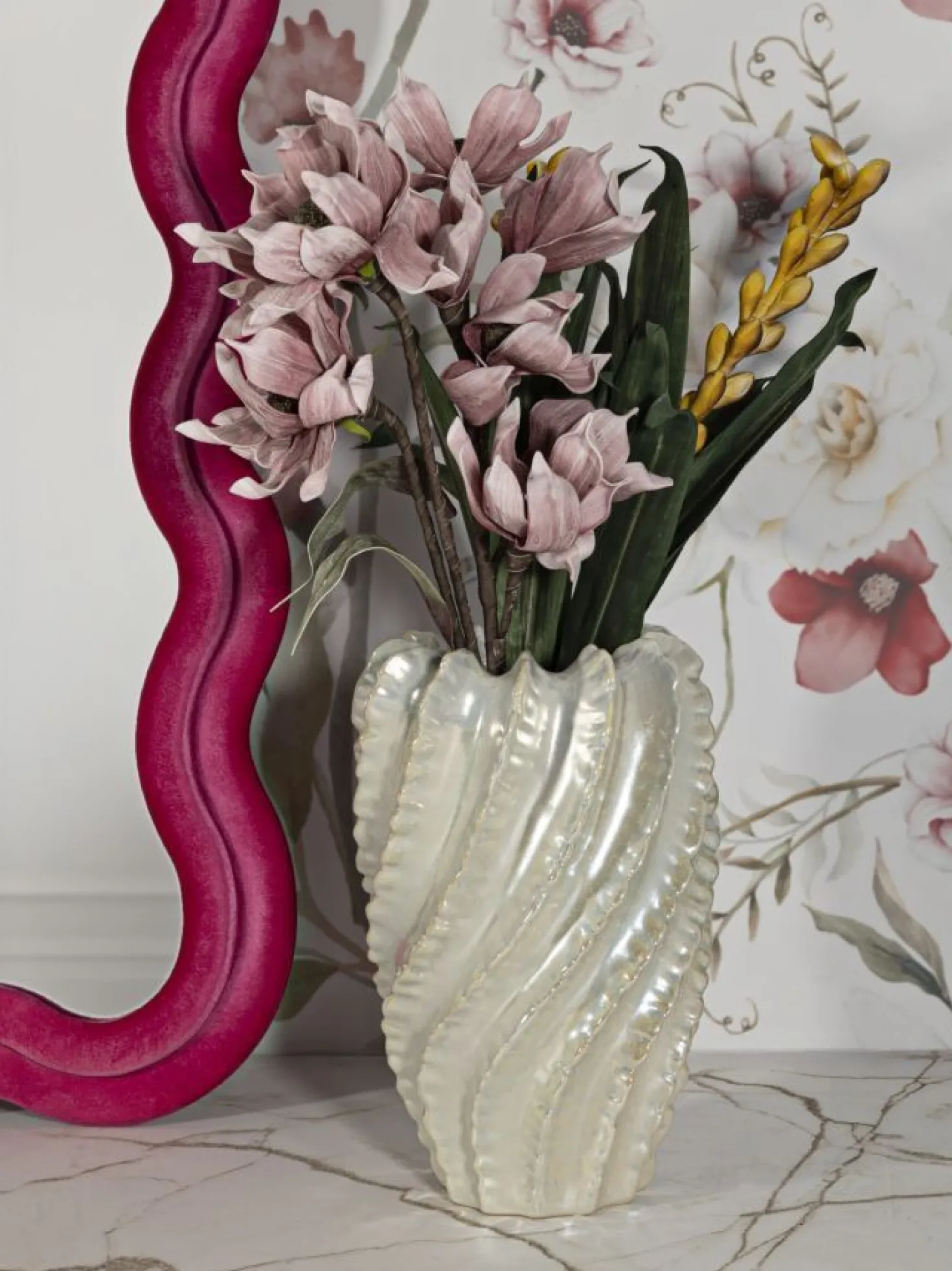Vase à effet nacré Perly décoratif