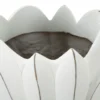 Vase en céramique blanc décorations en relief Gardy