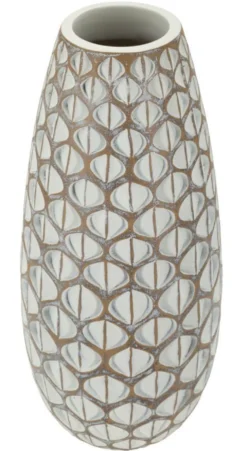 Vase en résine Tibet texture géométrique