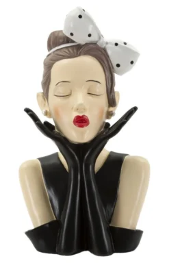 Vase Femme Hollywood céramique Noir et Blanc