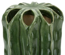 Vase haut effet cactus vert