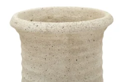 Vase haut en surface sablée couleur Pierre naturelle