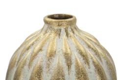Vase Pépitas or et blanc