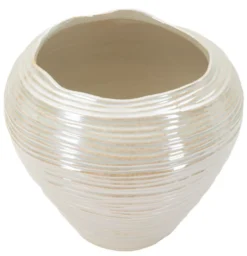 Vase rond Perly finition nacrée