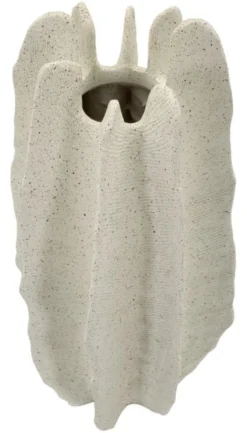 Vase sculptural en résine polyester Beige