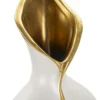 Vase sinueux céramique blanche détail doré