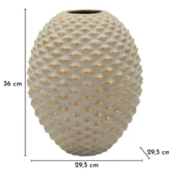 Vase sphérique en relief effet bijou