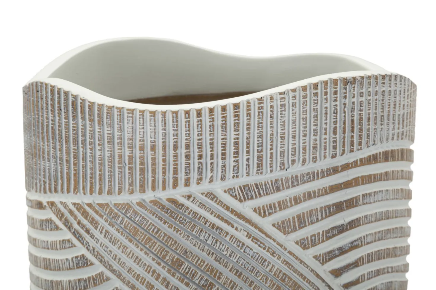 Vase Woodey Résine effet Bois