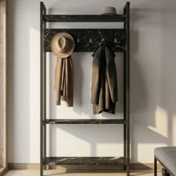 Vestiaire avec étagères et patères Marcadet Noir